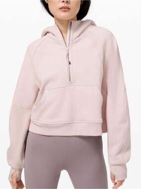 Lululemon scuba with hood in light pink with rip tag